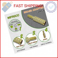 WIFRGCO 6 Pack Gun Cleaning Rod Fitting Adapter Set 5-40 8-32 10-32 5/16-27 Thre