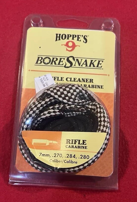 Hoppe’s 7mm .270 .284 .280 Rifle Bore Cleaner Gun Snake Built in Brush