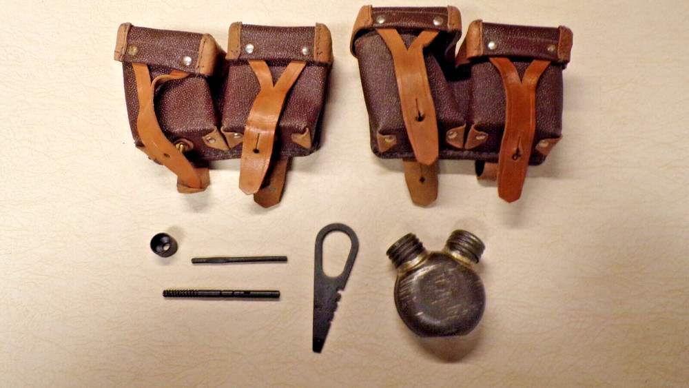 Vintage Russian Mosin Nagant Rifle Field Cleaning Kit, Ammo Pouch – GREAT COND.