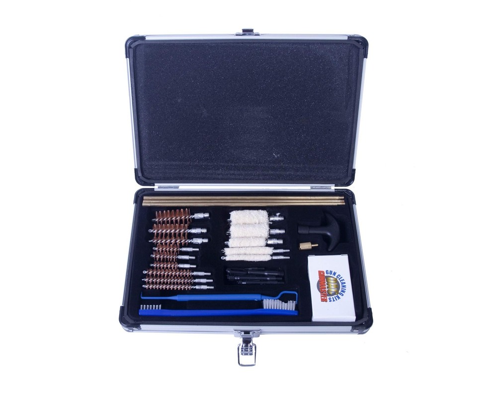 Gunmaster 30 Pc Universal Gun Cleaning Kit Aluminum Case UGC56C New .22 Cal & Up