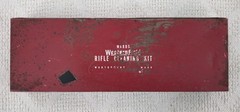 Vintage Montgomery Wards Western Field Rifle Cleaning Kit Red Nice Condition!