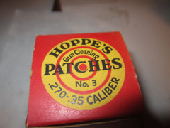 Vintage (FULL BOX OF 100 ) Hoppes No. 3 Gun Cleaning Patches .270-.35 Caliber