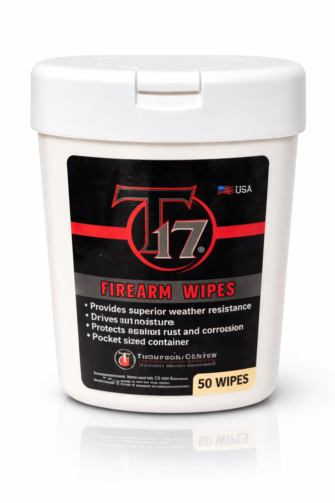 T17 Firearm Wipes 50 Count Gun Cleaning & Rust Protection Pocket Size