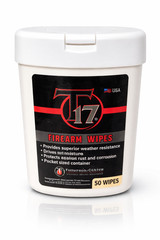 T17 Firearm Wipes 50 Count Gun Cleaning & Rust Protection Pocket Size