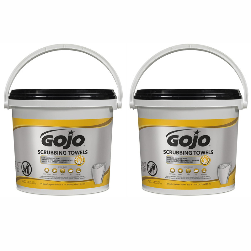 Gojo Scrubbing Towels Fresh Citrus Scent 170 Count Extra Large Dual Textured