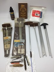 Lot of Gun Cleaning Tools,Brushes,Rods,Oil,Outers,Rifle Rods,Muzzleloader Book