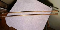 Vintage Gun Cleaning Rod – Wood & Brass – Two Rods Two Tips
