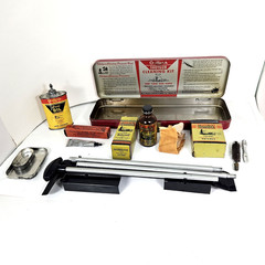 Vtg Outers Gunslick Shotgun Cleaning Kit No. 478 Red Metal Box