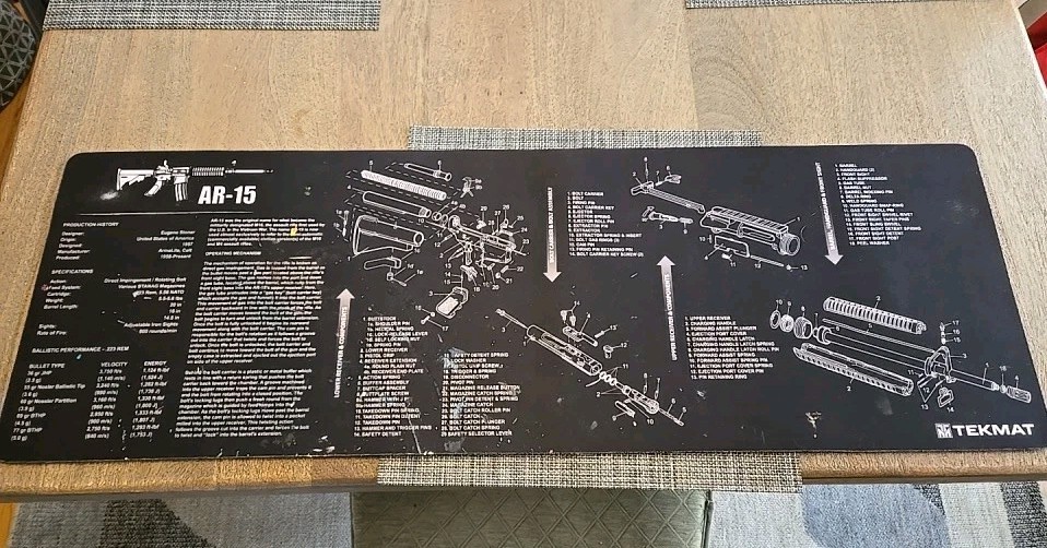 TekMat Clean Mat 12″x35.5″ Neoprene Rubber Black Mat See All Pics And Descriptio