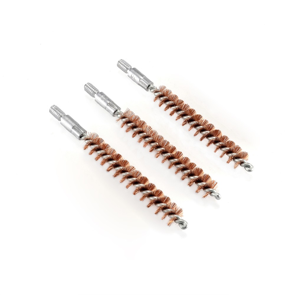 3 X Bronze Bristle Bore Long Brush .30 Caliber 8×32 Thread for Gun Cleaning Rod