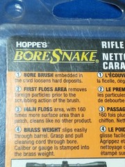 HOPPE’S BORESNAKE 6mm 243 CALIBER NOS CLEANS IN 10 SECONDS RIFLE CLEANER