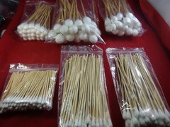 325 Count 6 Sizes Super Absorbent Low Lint Cotton Long Wood Handle Swabs