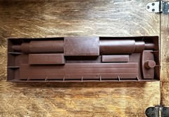 Vintage Outers Shotgun Cleaning Kit 20-28 Gauge Brown plastic Hunting Theme Case