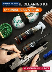 Gun Cleaning Kit Complete – 3″ Gun Cleaning Patches 9mm / 5.56 / 12ga, Double He