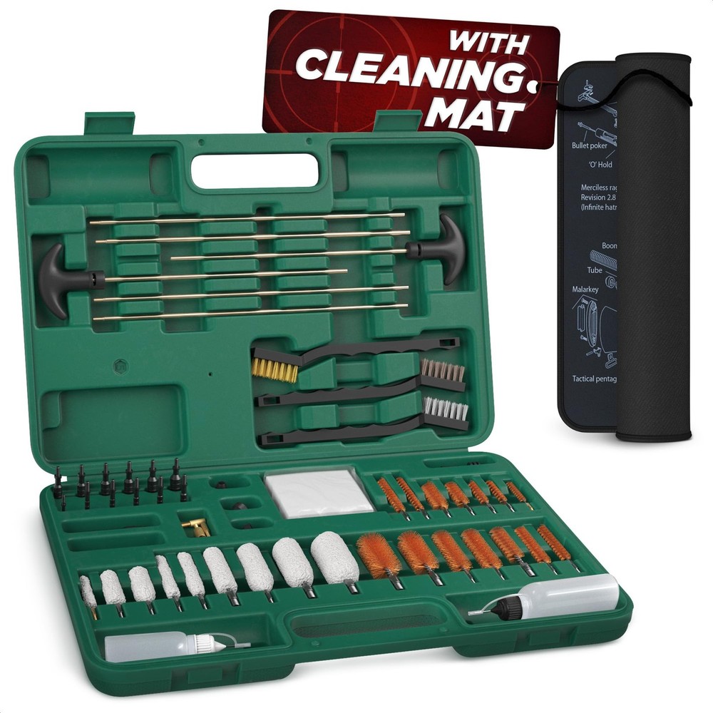 55-Piece Universal Gun Cleaning Kit for ‎15.35 x 10.47 x 2.32″, Multicolor