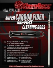 KleenBore Super Carbon Fiber One-Piece Gun Cleaning Rod, Choice of Size