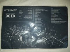 TEKMAT Cleaning Mat 11×17 for Springfield Armory XD Full Size Compact SubCompact