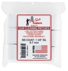 Pro-Shot Cleaning Patches For 6mm – 7 mm 1 3/8″ Square Patch 500 Count – 138500