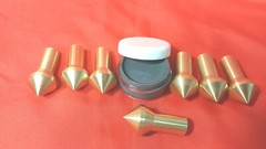 Gunsmith Tools – 7 Brass Muzzle Laps – Rifle Or Pistol Crowning+Lapping Compound