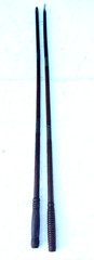 Lot of 2 Vintage Hickory 3-Piece Shotgun Cleaning Rod 37″ Wood Brass Antique