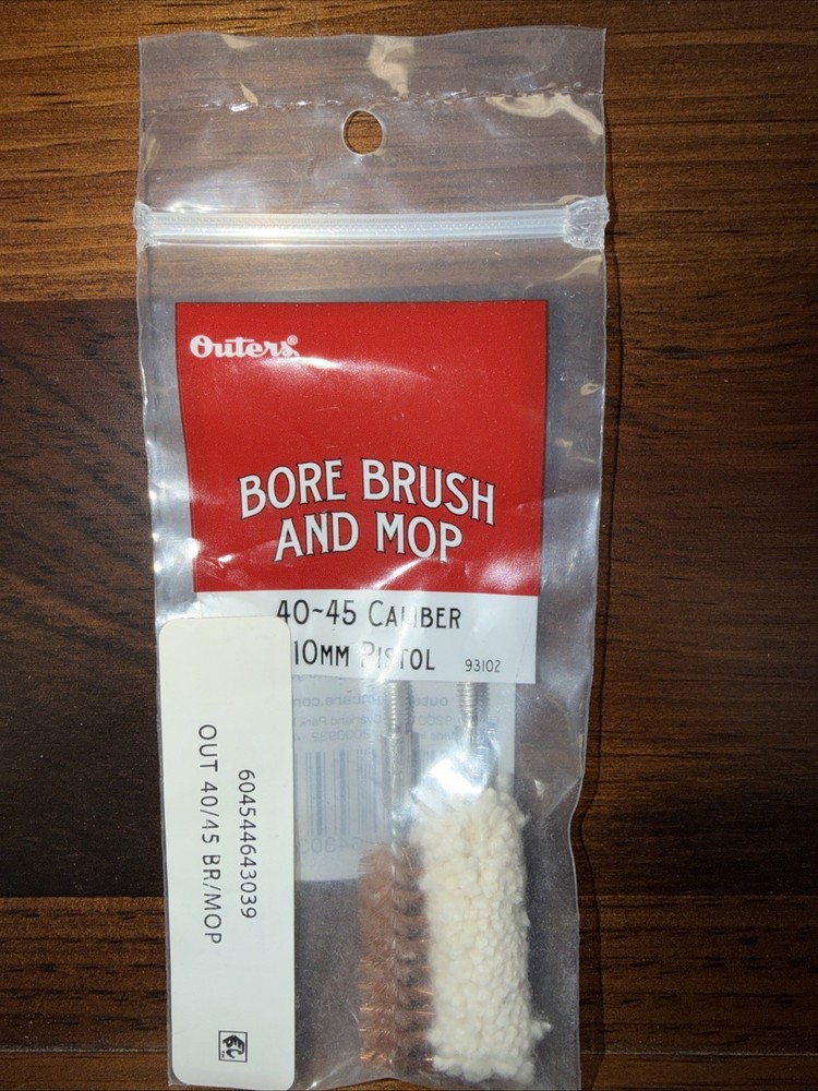 ~Outers~ Bore Brush and Cotton Mop Combo .40 -.45 Caliber 10mm Rifle ~93102