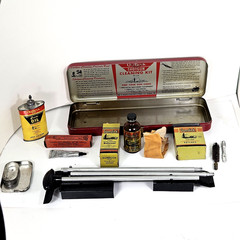 Vtg Outers Gunslick Shotgun Cleaning Kit No. 478 Red Metal Box