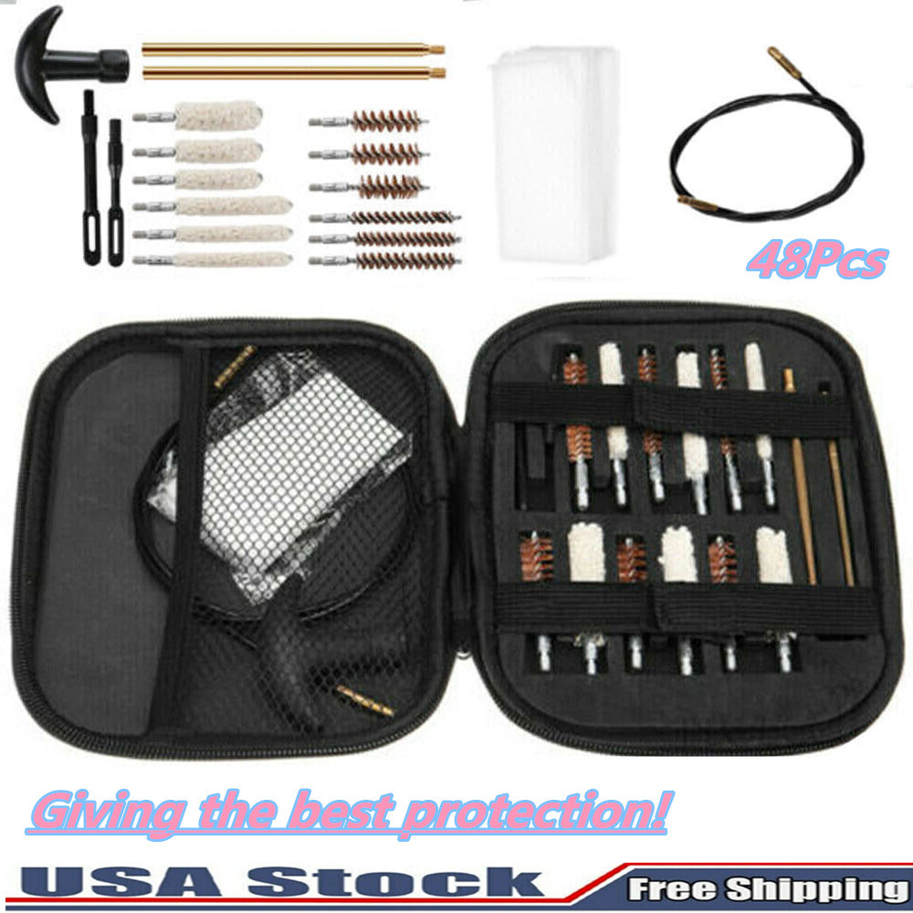 43Pcs Professional Pistol Rifle Shotgun Cleaning Kit For All Common Weapons
