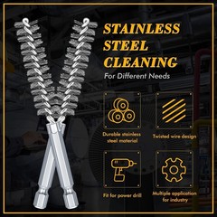 Durable Stainless Steel Bore Brushes – 24 Piece Set for Effective Rust Removal
