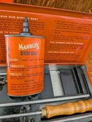 Vintage Marble Steel Case With Original Cardboard Sleeve Gun Cleaning Kit Decor