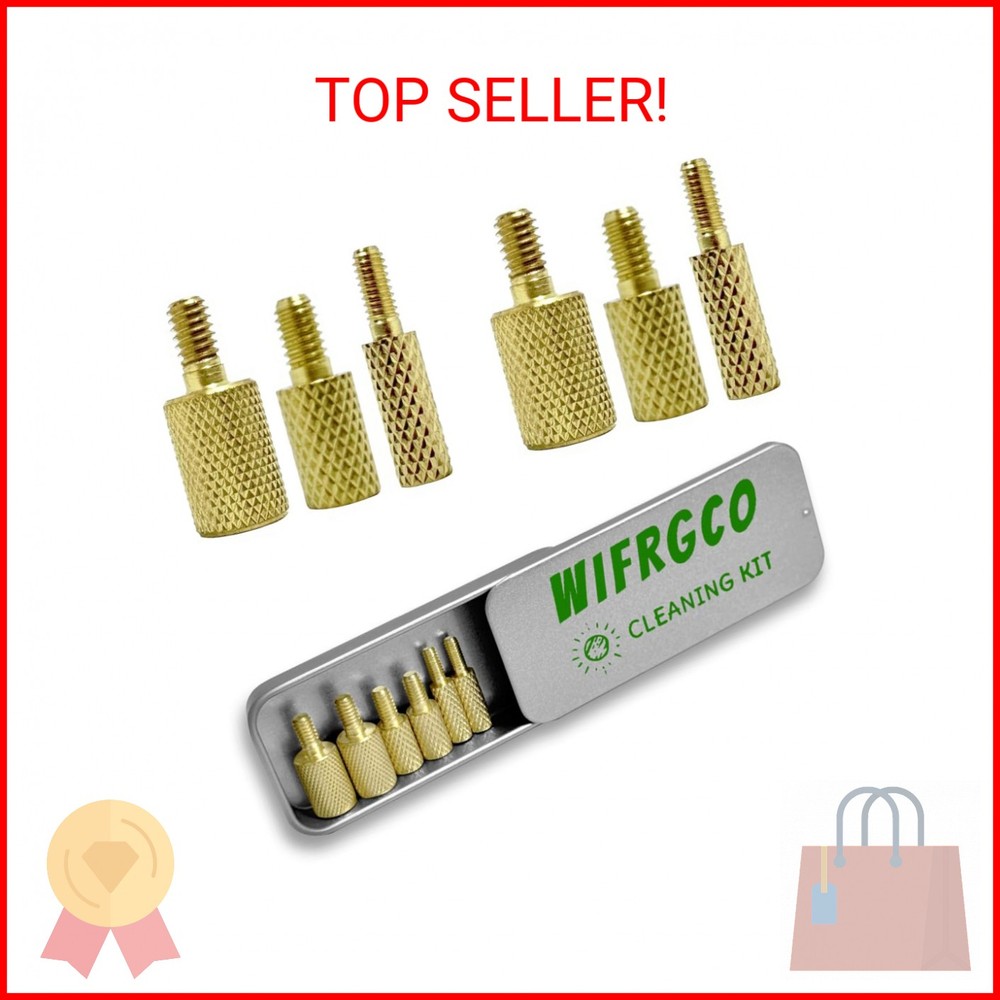WIFRGCO 6 Pack Gun Cleaning Rod Fitting Adapter Set 5-40 8-32 10-32 5/16-27 Thre
