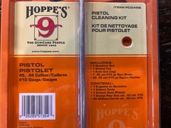 Hoppe’s Pistol Cleaning Kit .44/.45 Caliber 410 Gauge Clamshell PC045B