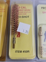 Pro-Shot Benchrest Brush For .50 Cal plus spear tip jag for 7mm
