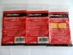 KleenBore Silicone Gun & Reel Cloth; Lot of 3 Cloths; 100 Sq Inches; GC-220S
