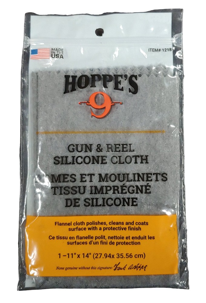 Hoppe’s 1218 Silicone Gun & Reel Cloth 11×14″ Flannel Pre-Treated Lubricant