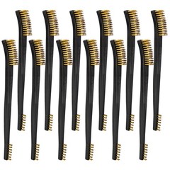 Brass Double Ended Gun Cleaning Brushes Set 12 Pack Brass Bristle Brushes