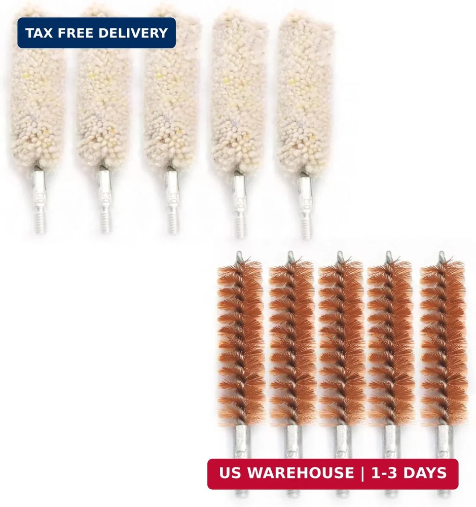 10 Pack Bore Brush/Swab Kit,Shoutgun/Pistol Bore Brushes Cleaning Mop Brushes (.