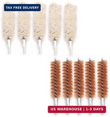10 Pack Bore Brush/Swab Kit,Shoutgun/Pistol Bore Brushes Cleaning Mop Brushes (.