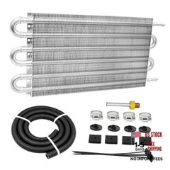 6 Pass Ultra-Cool Tube And Fin Transmission Cooler Universal 6-pass Silver
