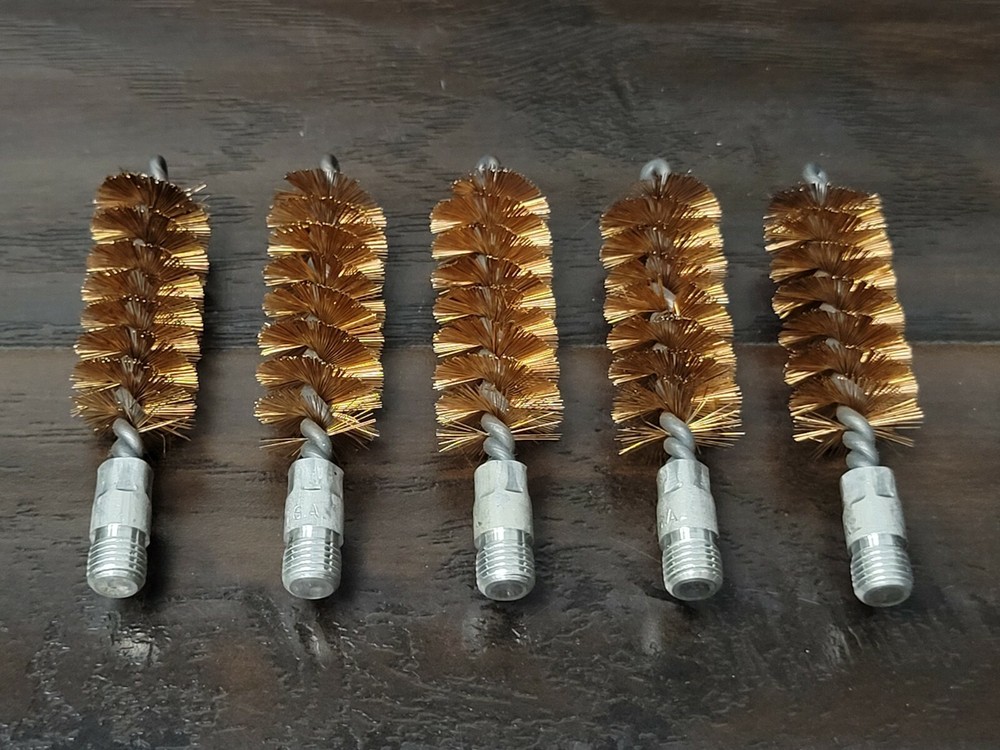 Lot of 5: U.S.A Made Bronze 20 Gauge Bore Brushes – 5/16×27