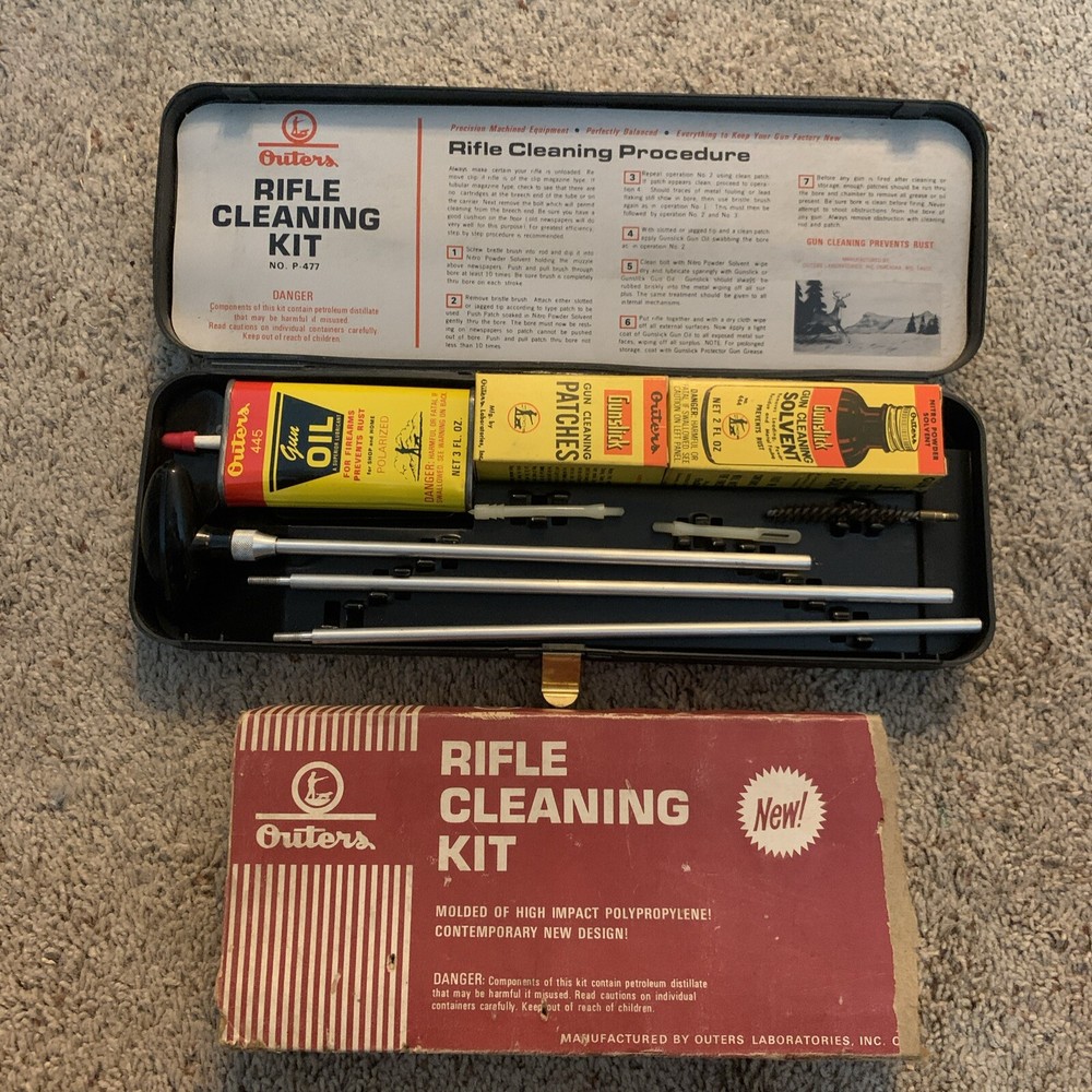 Vintage Outers Rifle Cleaning Kit No 477 w/outer box Cal 22