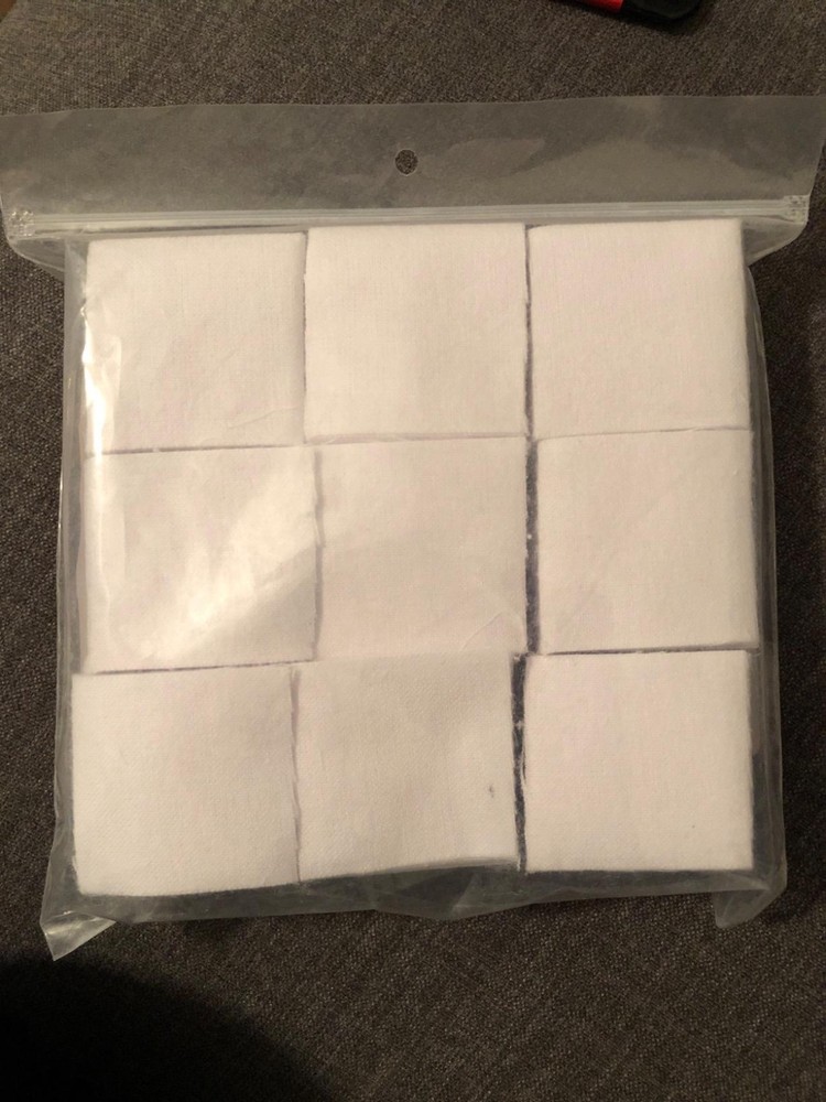 High-Quality 38-.45 Cal Cotton Cleaning Patches – 500 Patches in Poly Bag