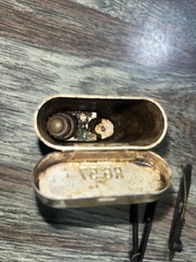 Issued East German RG57 Rifle Cleaning Kit Metal Case Components Shown Initialed