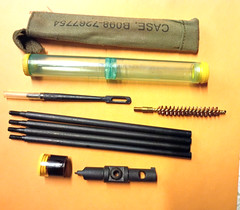 US M Garand Cleaning Kit and Oiler Designed to Fit in Butt Plate Trapdoor