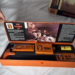 Vintage Gun Cleaning Kit Storage Case & Original Advertising Box USA Hoppes 2V