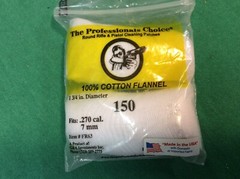  “Professional Choice” , 150, Round, Rifle & Pistol Cleaning Patches”