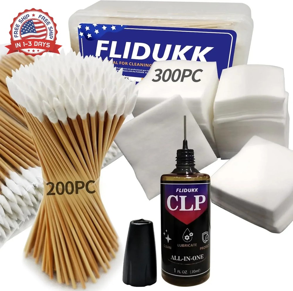 Universal Gun Cleaning Supplies -All in One Gun CLP Oil+ Lint Free Gun Cleaning