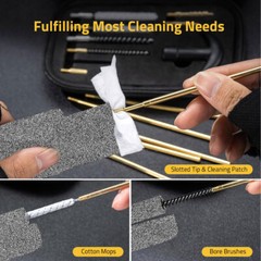 .177/.22lr Gun Cleaning Kit Rifles Pistol Handgun with Nylon Bore Brushes & Case