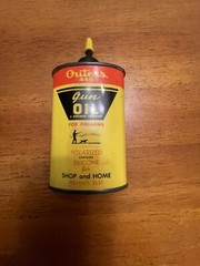 VINTAGE OUTERS 445 GUN OIL TIN FIREARMS POLARIZED CONTAINS SILICONE SHOP