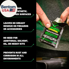 Field & Range Single-Use Saturated Gun Oil Wipe Packets | Individual CLP Wipes |