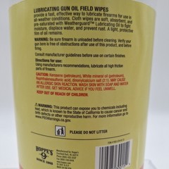 Hoppes Lubricating Gun Oil Field Wipes New 120